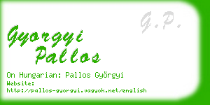 gyorgyi pallos business card